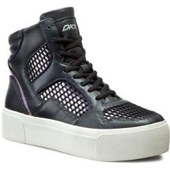 Sneakersy DKNY - Bosley 23456177 Dark Navy 406. Niebieskie półbuty damskie DKNY, na co dzień, bez wzorów, ze skóry, bez obcasa, na płaskiej podeszwie, bez zapięcia. W wyprzedaży za 439,00 zł.