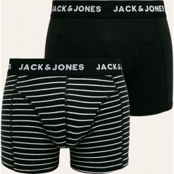 Jack & Jones - Bokserki (2-pack). Czarne bokserki męskie Jack & Jones, bez wzorów, z elastanu. W wyprzedaży za 59,90 zł.