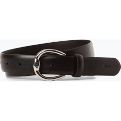 LAUREN RALPH LAUREN - Damski pasek skórzany, czarny. Czarne paski damskie marki Lauren Ralph Lauren, w paski, eleganckie. Za 229,95 zł.