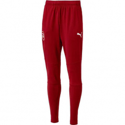 Spodnie sportowe "FC Arsenal" w kolorze czerwonym. Czerwone spodnie chłopięce marki Puma, z materiału. W wyprzedaży za 113,95 zł.