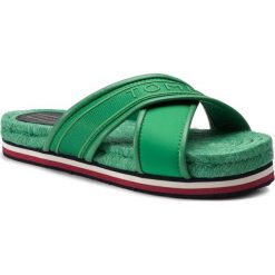 Espadryle TOMMY HILFIGER - Colorful Tommy Flat Sandal FW0FW04159 Jelly Bean 321. Zielone espadryle damskie TOMMY HILFIGER, bez wzorów, ze skóry ekologicznej, bez obcasa. W wyprzedaży za 179,00 zł.
