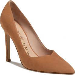 Szpilki STUART WEITZMAN - Anny 9L53257 Tan. Brązowe półbuty damskie Stuart Weitzman, bez wzorów, ze skóry, eleganckie, bez obcasa, na obcasie, bez zapięcia. W wyprzedaży za 899,00 zł.