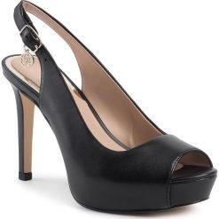 Sandały GUESS - Eddi FL5DDI LEA05 BLACK. Czarne klapki damskie Guess, z aplikacjami, ze skóry ekologicznej, bez obcasa, na obcasie. Za 689,00 zł.