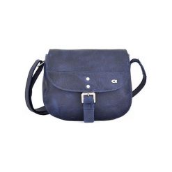 Torba skórzana listonoszka unisex DAAG FUNKY GO! 23 granatowa - Granatowy. Niebieskie torby męskie skórzane daag, bez wzorów, ze skóry. Za 235,99 zł.