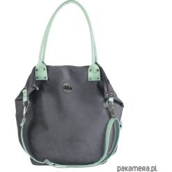 Torba Worek MINT. Zielone torebki klasyczne damskie Pakamera, z bawełny, na ramię, zamszowe. Za 169,00 zł.