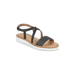 Sandały Casual Attitude IPOURK. Czarne sandały damskie Casual Attitude, bez wzorów, casualowe, bez obcasa, bez zapięcia. Za 207,20 zł.