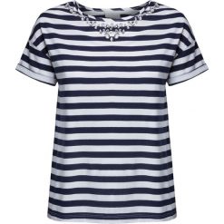 T-shirt CONTE OF FLORENCE NUUMIT. Niebieskie bluzki damskie Conte of Florence, bez wzorów, z okrągłym kołnierzem. W wyprzedaży za 217,00 zł.