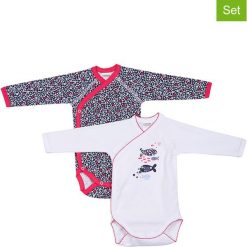 Body (2 szt.) w kolorze białym i granatwoym. Niebieskie body niemowlęce Absorba & DIM, z nadrukiem, z bawełny, bez rękawów. W wyprzedaży za 35,95 zł.