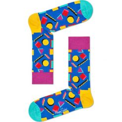 Happy Socks - Skarpety Nineties. Niebieskie skarpetki męskie marki Happy Socks, z bawełny. W wyprzedaży za 27,90 zł.