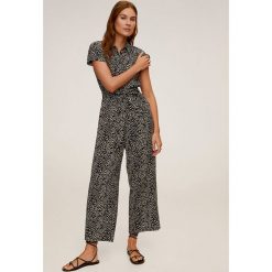 Mango - Kombinezon Creta. Czarne kombinezony damskie Mango, na co dzień, xl, bez wzorów, z wiskozy, casualowe, bez kołnierzyka, z długim rękawem, długie. Za 199,90 zł.