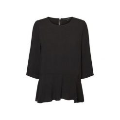 Vero Moda Panie Bluzka Boca 3/4 Falbanką Top Noos Blacka (Rozmiar S). Czarne bluzki damskie marki Vero Moda, s, bez wzorów, z falbankami, bez rękawów. W wyprzedaży za 51,00 zł.