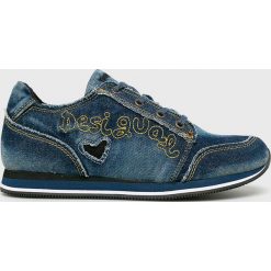 Desigual - Buty. Niebieskie buty sportowe damskie Desigual, bez wzorów, z gumy, sportowe. Za 399,90 zł.