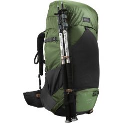 Plecak trekkingowy - TREK 500 - 70+10L dla mężczyzn. Zielone plecaki męskie FORCLAZ, bez wzorów, z elastanu. Za 449,99 zł.