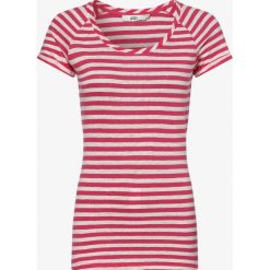 0039 Italy - Damski T-shirt lniany – Amalia Stripe, różowy. Różowe t-shirty damskie 0039 Italy, l, bez wzorów, ze lnu, bez kołnierzyka. Za 349,95 zł.