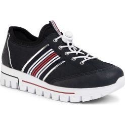Sneakersy RIEKER - L2860-14 Blau. Niebieskie półbuty damskie Rieker, z materiału. Za 289,00 zł.