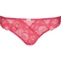 Stringi "Mably" w kolorze czerwonym. Czerwone stringi damskie Lascana & Co., w koronkowe wzory, z koronki. W wyprzedaży za 34,95 zł.