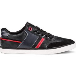 Trampki męskie: BUTY MĘSKIE TRAMPKI T207 – CZARNE