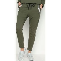 Spodnie dresowe damskie: Khaki Spodnie Dresowe Goldroom