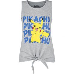 Topy damskie: Pokemon Pikachu Top damski odcienie szarego