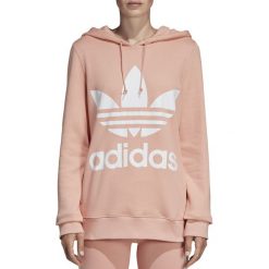 Adidas Wmn Trefoil Hoodie DV2560. Różowe bluzy damskie Adidas, bez wzorów, z bawełny, bez rękawów, bez kaptura. W wyprzedaży za 199,99 zł.