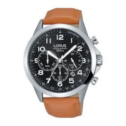 Zegarek Lorus Męski RT381FX9 Chronograf brązowy. Pomarańczowe zegarki męskie marki Lorus. Za 454,99 zł.