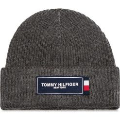 Czapka TOMMY HILFIGER - Tommy Patch Beanie AM0AM03989 903. Szare czapki męskie TOMMY HILFIGER, bez wzorów, z wełny. W wyprzedaży za 159,00 zł.