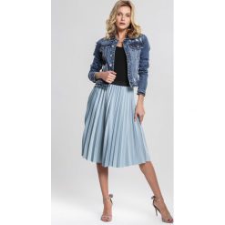Jasnoniebieska Spódnica Decor. Niebieskie spódniczki damskie other, s, bez wzorów, z dzianiny, midi. Za 69,99 zł.