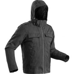 Kurtka turystyczna zimowa SH500 X-Warm męska. Szare kurtki męskie QUECHUA, na zimę, m, bez wzorów, z bawełny, bez kaptura. Za 249,99 zł.