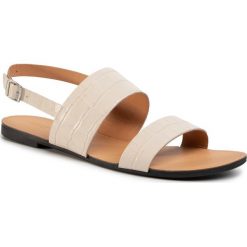 Sandały VAGABOND - Tira 4731-208-02 Off White. Brązowe klapki damskie Vagabond, bez wzorów, ze skóry, bez obcasa, na obcasie. Za 319,00 zł.