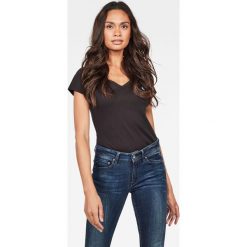 G-Star Raw - T-shirt. Czarne bluzki damskie G-Star RAW, s, bez wzorów, z bawełny, z okrągłym kołnierzem. Za 99,90 zł.