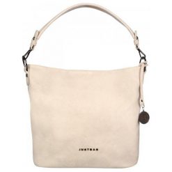 Justbag Torebka Damska Beżowa. Brązowe torebki klasyczne damskie Justbag, bez wzorów, bez dodatków. W wyprzedaży za 163,00 zł.