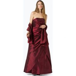 Sukienki: Luxuar Fashion – Damska sukienka wieczorowa z etolą, czerwony