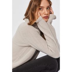 Answear - Sweter Answear Lab. Szare swetry damskie ANSWEAR, s, bez wzorów, z dzianiny, z długim rękawem, długie, bez kaptura. Za 99,90 zł.