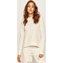 Marc O'Polo - Bluza. Białe bluzy damskie Marc O'Polo, s, z nadrukiem, z bawełny, bez rękawów, z kapturem. W wyprzedaży za 349,90 zł.