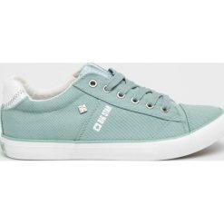 Big Star - Tenisówki. Zielone trampki i tenisówki damskie BIG STAR, bez wzorów, z gumy, na sznurówki. W wyprzedaży za 79,90 zł.
