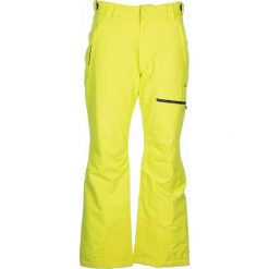 Spodnie narciarskie w kolorze żółtym. Żółte spodnie męskie s, z haftami, z tkaniny, sportowe. W wyprzedaży za 259,95 zł.