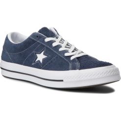 Tenisówki CONVERSE - One Star Ox 158371C Navy/White/White. Niebieskie półbuty męskie Converse, bez wzorów, ze skóry, retro, bez zapięcia. W wyprzedaży za 209,00 zł.