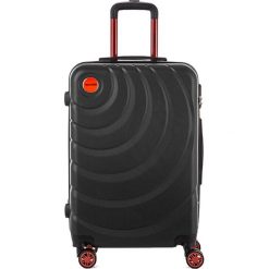 Walizka w kolorze czarnym - 71 l. Czarne walizki Murano, Berenice, bez wzorów, z materiału. W wyprzedaży za 219,95 zł.