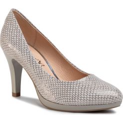 Półbuty CAPRICE - 9-22414-24 Lt Grey Snake 255. Szare czółenka damskie Caprice, bez wzorów, z zamszu, bez obcasa, na obcasie. Za 299,00 zł.