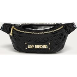 Love Moschino - Nerka. Czarne nerki damskie Love Moschino, w paski, ze skóry ekologicznej, pikowane, bez dodatków. Za 589,90 zł.