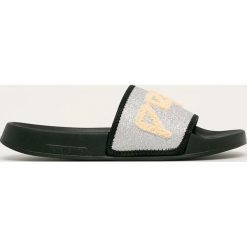 Pepe Jeans - Klapki Slider Towi. Szare klapki damskie Pepe Jeans, bez wzorów, z jeansu, bez obcasa, na obcasie. W wyprzedaży za 109,90 zł.