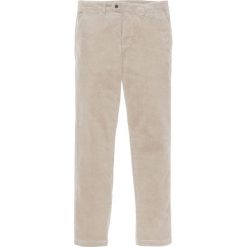 Spodnie sztruksowe chino bonprix piaskowy. Brązowe spodnie męskie bonprix, m, bez wzorów, ze sztruksu. Za 129,99 zł.