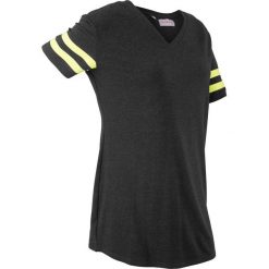 Shirt z dekoltem w serek, krótki rękaw, z kolekcji Maite Kelly bonprix czarny melanż. Czarne koszulki damskie marki bonprix, melanż, z dekoltem w serek, z krótkim rękawem. Za 44,99 zł.
