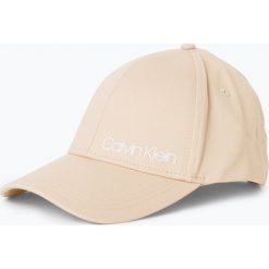 Calvin Klein - Damska czapka z daszkiem, beżowy. Brązowe czapki damskie Calvin Klein, z haftami, z bawełny. Za 159,95 zł.