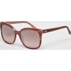 Lacoste - Okulary L747S.234. Czerwone okulary przeciwsłoneczne damskie Lacoste, prostokątne. W wyprzedaży za 199,90 zł.
