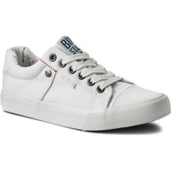 Tenisówki BIG STAR - AA274511 White. Białe półbuty damskie BIG STAR, bez wzorów, z gumy, bez zapięcia. W wyprzedaży za 99,00 zł.