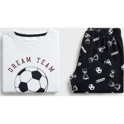 Mango Kids - Piżama dziecięca Oriol 110-164 cm. Białe piżamy chłopięce Mango Kids, bez wzorów, z dzianiny, bez rękawów. W wyprzedaży za 55,90 zł.