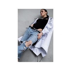 Kurtka / płaszcz typu parka biała. Białe kurtki damskie Rest_factory, s, z aplikacjami, z tkaniny, bez kaptura. Za 349,00 zł.