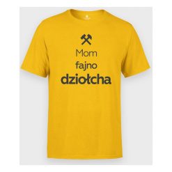 Koszulka Mom fajno dziołcha. T-shirty chłopięce MegaKoszulki, z napisami, z bawełny, bez rękawów. Za 49,90 zł.