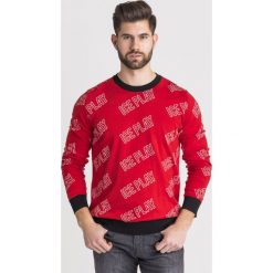 SWETER ICE PLAY. Czerwone swetry męskie xl, z bawełny, z okrągłym kołnierzem. Za 410,00 zł.